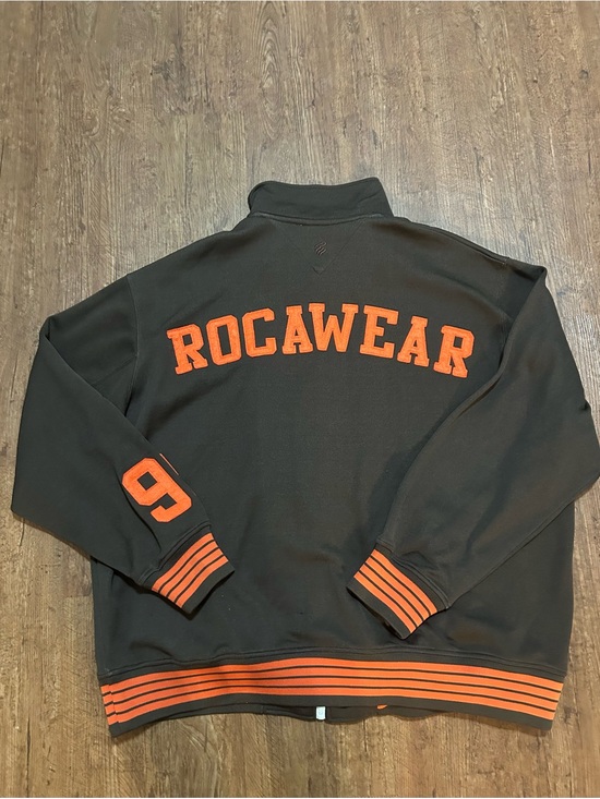 Rocawear Other - Rocawear Mens 3XL Brown Orange Track Jacket Y2K Hip Hop Full Zip 9 Logo
